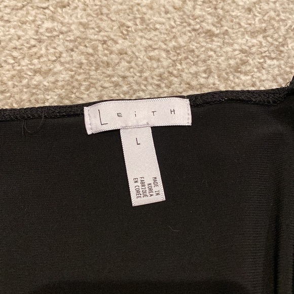 EUC One Piece Snap Crotch Black Bodysuit by Leith Size L Large Skinny Straps - Picture 5 of 7